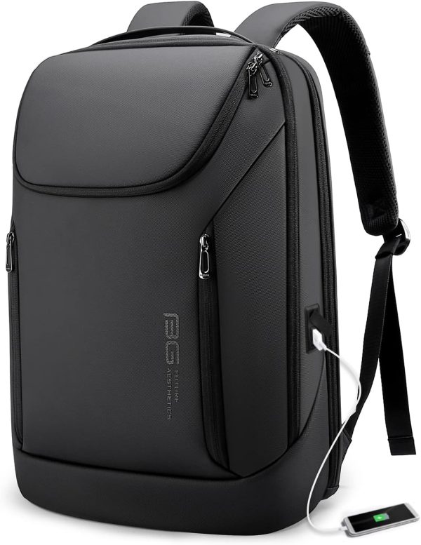 BANGE Business Smart Backpack Waterproof fit 15.6 Inch Laptop Backpack with USB Charging Port,Travel Durable Backpack - Image 9